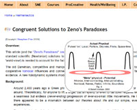 Congruent Solutions to Zeno's Paradoxes